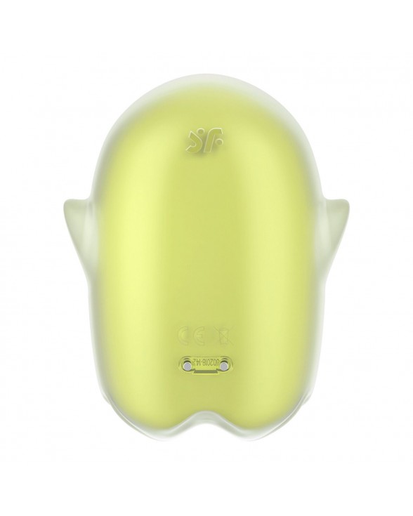 Вакуумный клиторальный стимулятор с вибрацией Satisfyer Glowing Ghost Yellow - 4