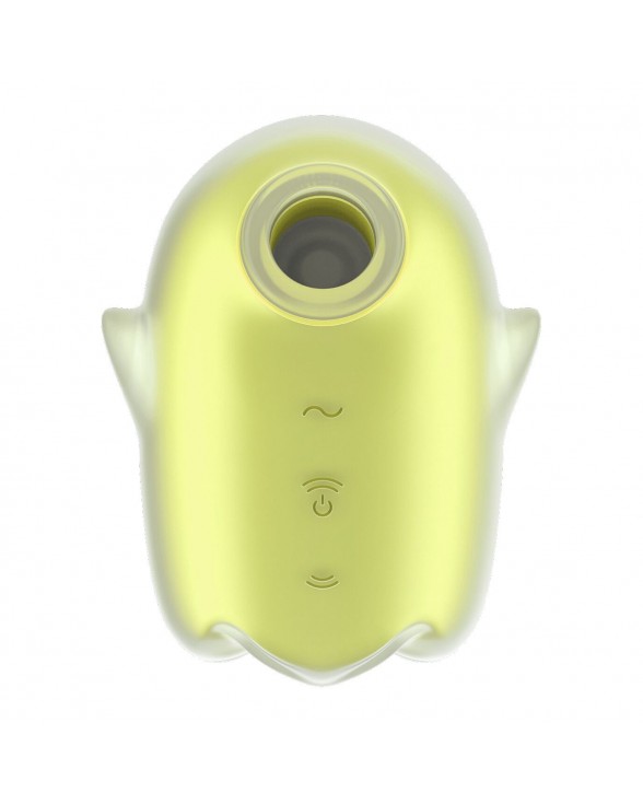 Вакуумный клиторальный стимулятор с вибрацией Satisfyer Glowing Ghost Yellow - 1