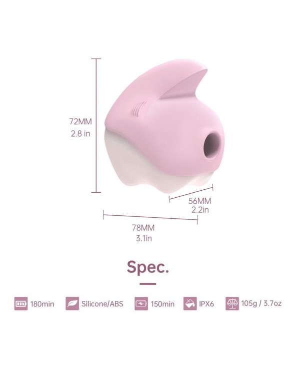 Вакуумний кліторальний стимулятор Magic Motion Unicorn Pink - 2