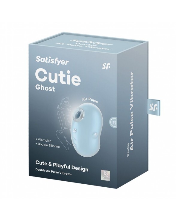 Вакуумний кліторальний стимулятор із вібрацією Satisfyer Cutie Ghost Blue - 4