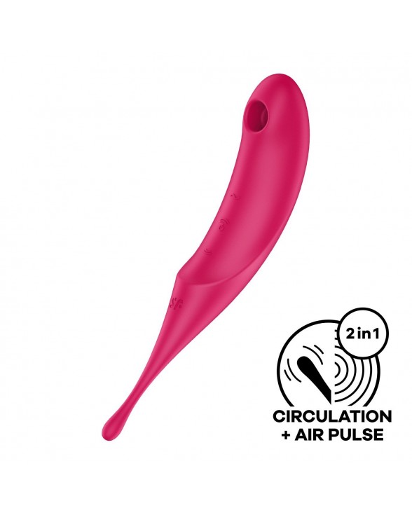 Вибратор для клитора с вакуумной стимуляцией Satisfyer Twirling Pro Red