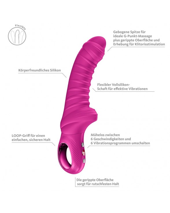 Вібратор для точки G Fun Factory TIGER Magenta, підходить для анальної стимуляції - 1