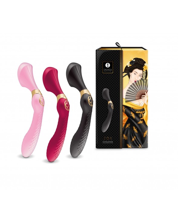 Вибромассажер Shunga Zoa Raspberry, двухсторонний - 10