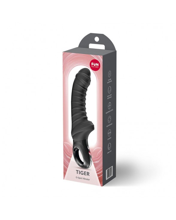 Вибратор для точки G Fun Factory TIGER Black, подходит для анальной стимуляции. - 4