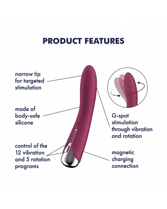 Вібратор Satisfyer Spinning Vibe 1 Red - 6