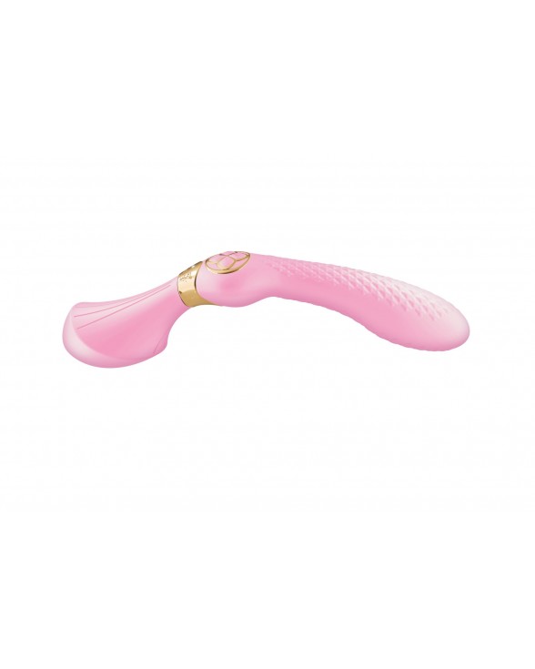 Вібромасажер Shunga Zoa Light Pink, двосторонній - 1