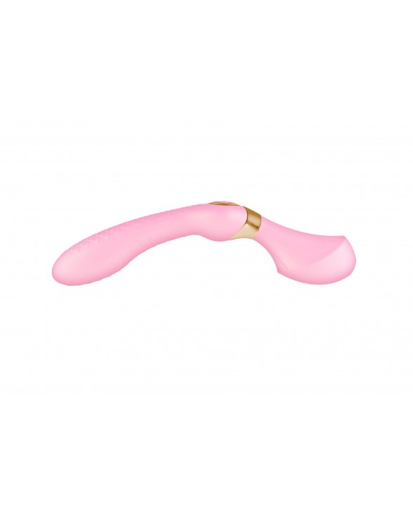 Вібромасажер Shunga Zoa Light Pink, двосторонній