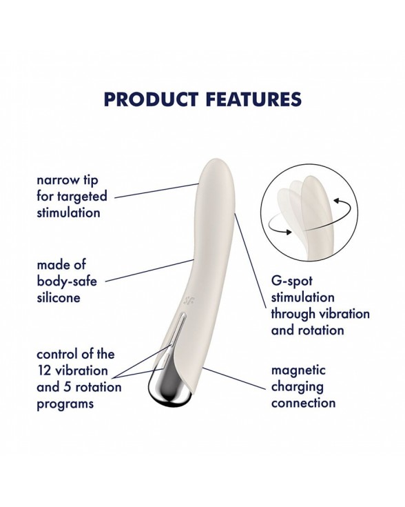 Вибратор Satisfyer Spinning Vibe 1 Beige - 6