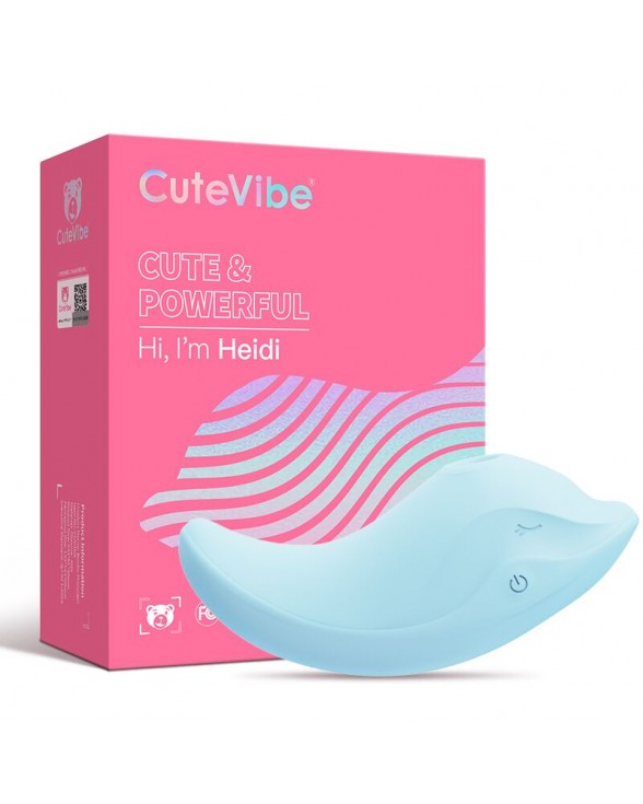 Вибратор и вакуумный стимулятор CuteVibe Heidi Blue - 3
