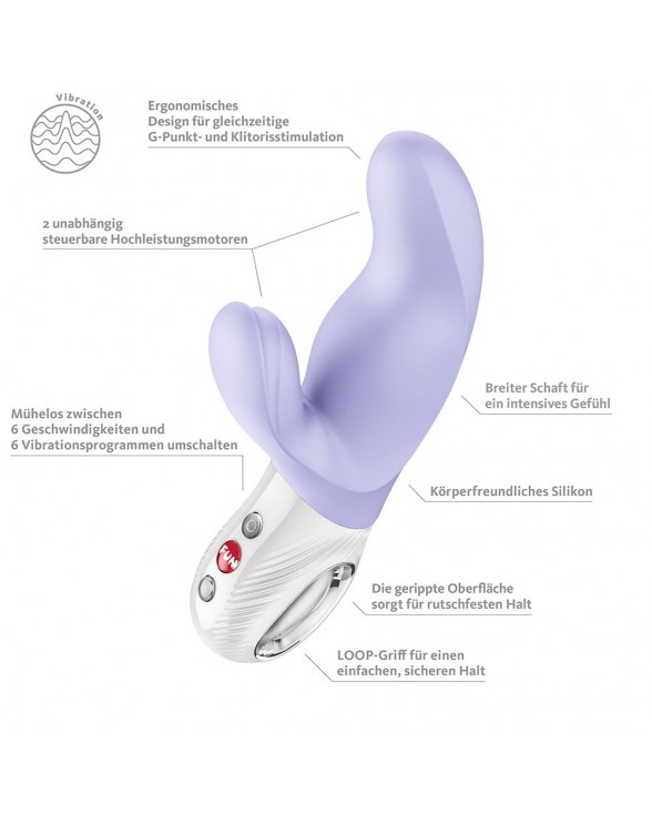 Вибратор-кролик Fun Factory MISS BI Purple - 7