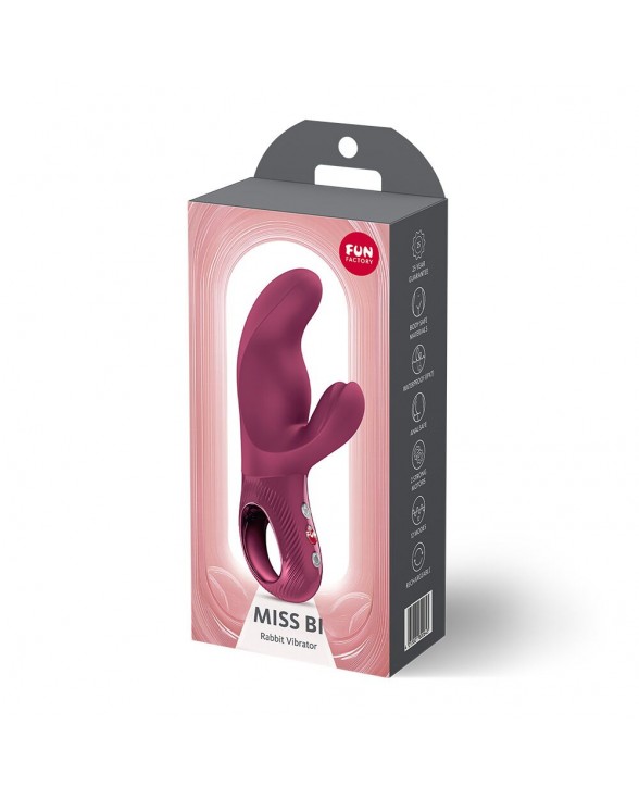 Вибратор-кролик Fun Factory MISS BI Wine Red - 9