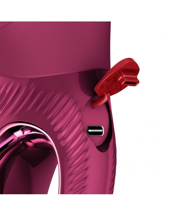 Вибратор-кролик Fun Factory MISS BI Wine Red - 5