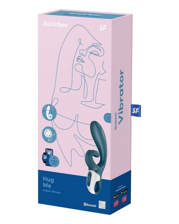 Смартвібратор-кролик Satisfyer Hug Me Bluegrey - 6