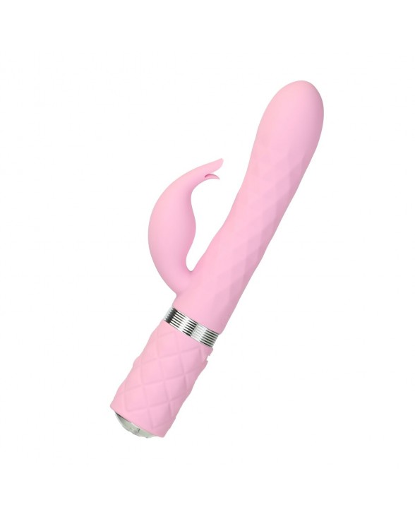 Роскошный кролик с ротацией и вибрацией Pillow Talk Lively Pink