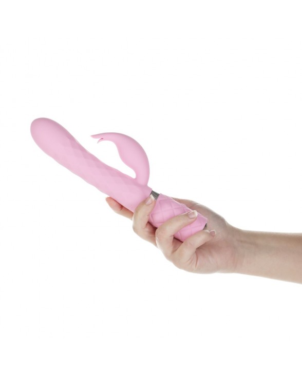 Роскошный кролик с ротацией и вибрацией Pillow Talk Lively Pink - 6