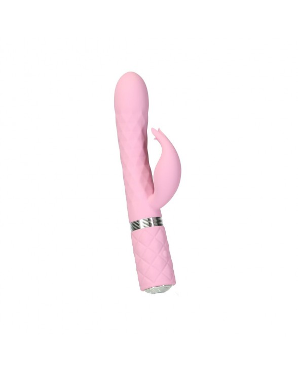 Роскошный кролик с ротацией и вибрацией Pillow Talk Lively Pink - 1