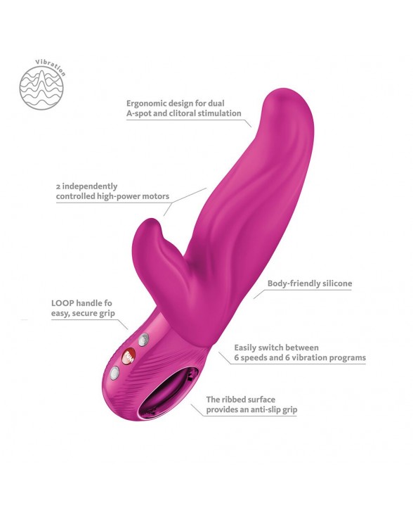 Вібратор-кролик для точки А Fun Factory LADY BI Magenta - 6