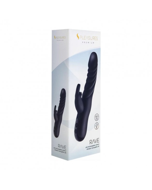 Вибратор-кролик S Pleasures Premium Rave Black - 1