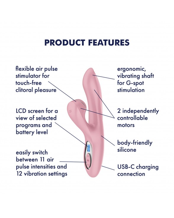 Вакуумний вібратор-кролик Satisfyer Pro+ G-Spot Generation 2 Pink - 5