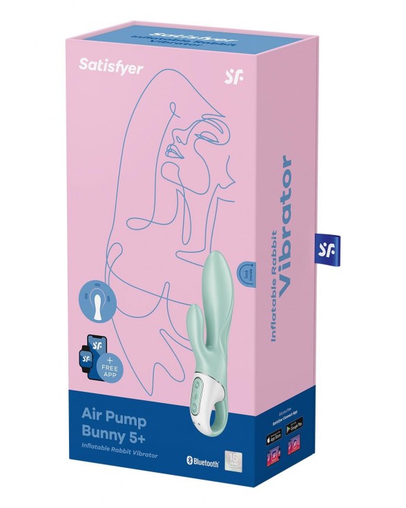 Смарт вибратор-кролик Satisfyer Air Pump Bunny 5+. - 6