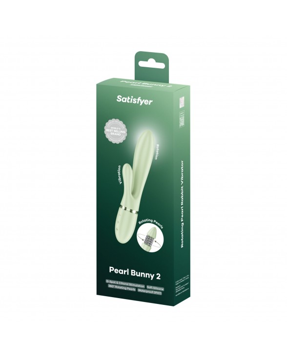 Вібратор-кролик Satisfyer Pearl Bunny 2 Light Green - 7