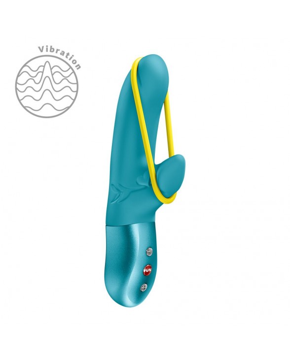 Мінівібратор-кролик зі стимулювальною стрічкою Fun Factory AMORINO Aquamarine
