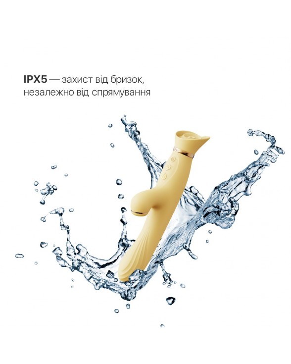 Вібратор з підігрівом та вакуумною стимуляцією клітора Zalo - ROSE Vibrator Lemon Yellow - 4