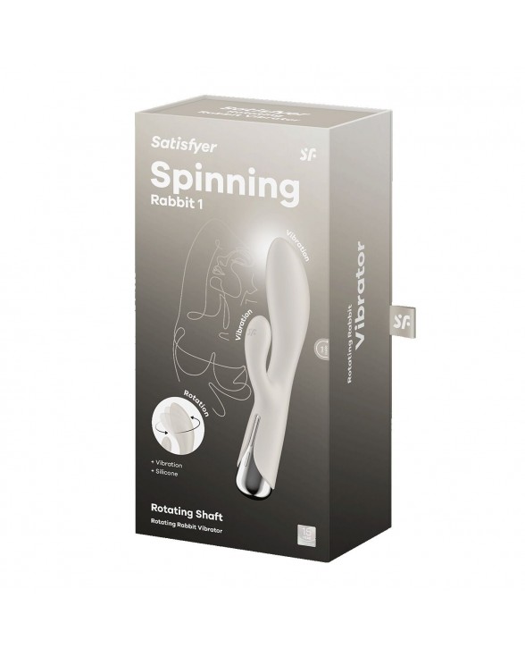 Вібратор-кролик Satisfyer Spinning Rabbit 1 Beige - 7
