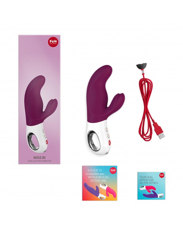 Вібратор-кролик Fun Factory MISS BI grape/white - 5