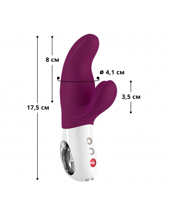 Вібратор-кролик Fun Factory MISS BI grape/white - 1