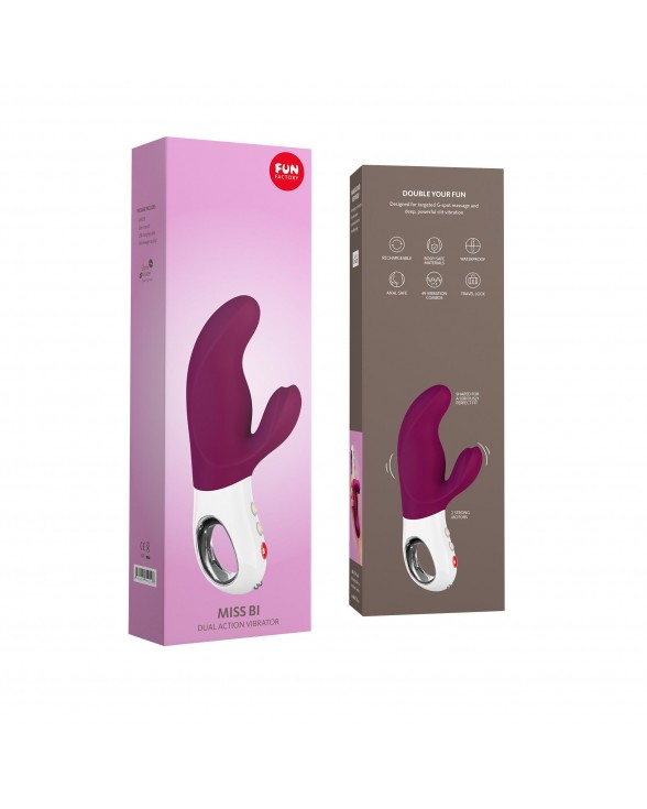 Вібратор-кролик Fun Factory MISS BI grape/white - 6