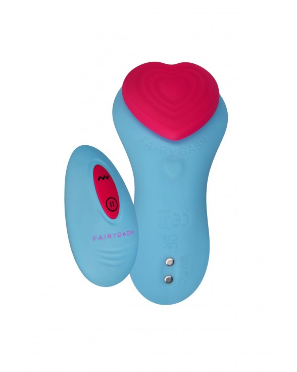 Вибратор в трусики FairyGasm HeartGem blue - 1