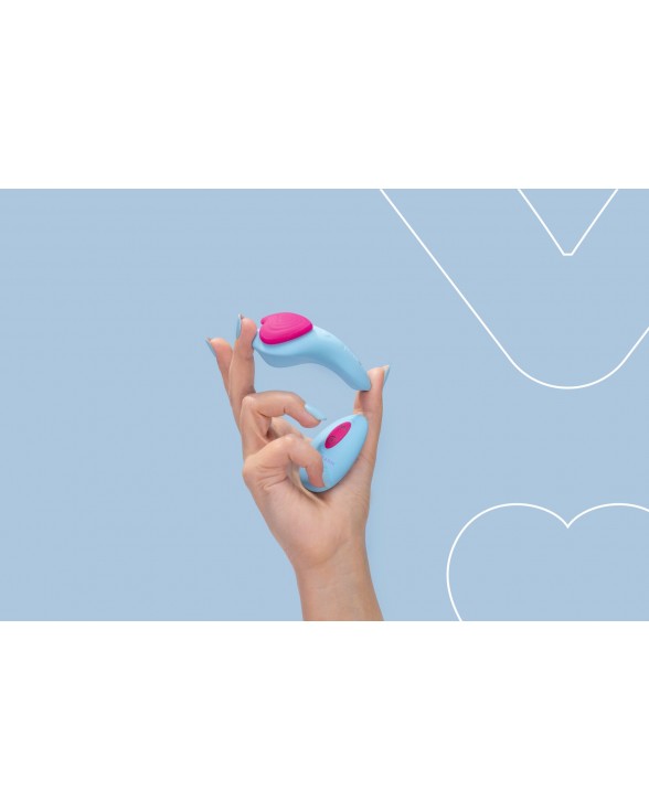 Вибратор в трусики FairyGasm HeartGem blue - 8