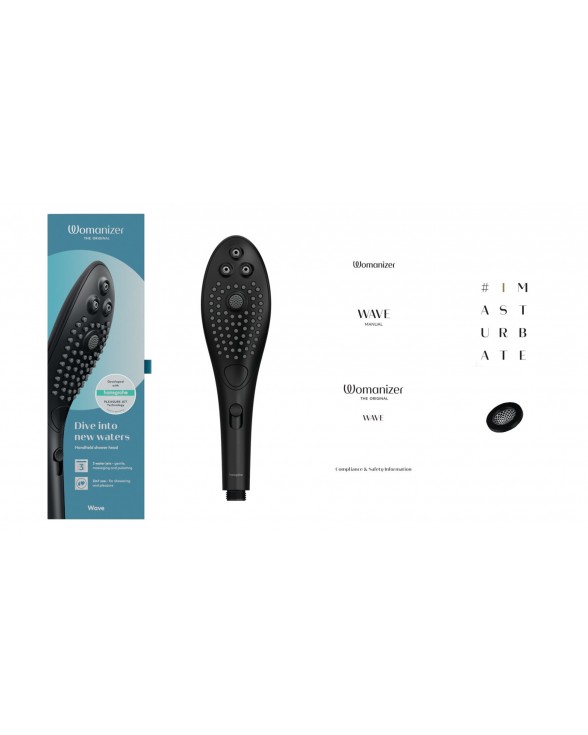 Насадка-стимулятор для душу 2в1 Womanizer Wave Black - 4