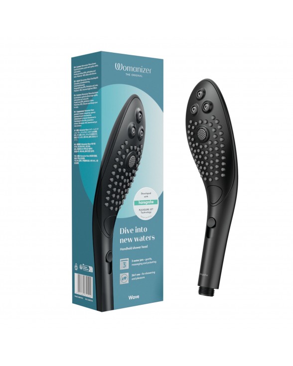 Насадка-стимулятор для душу 2в1 Womanizer Wave Black - 6