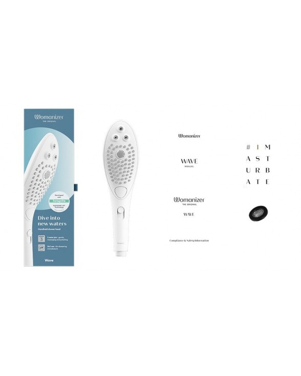 Насадка-стимулятор для душу 2в1 Womanizer Wave White - 4