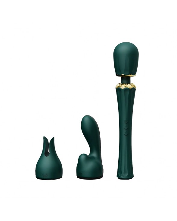 Вибромассажер с насадками Zalo — Kyro Wand Turquoise Green