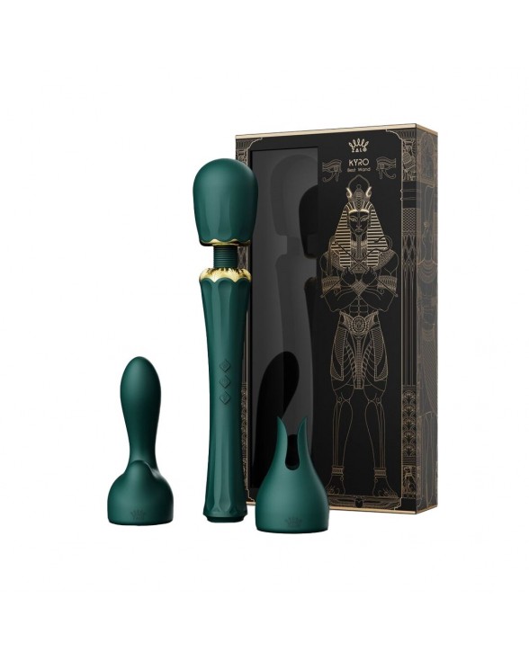 Вибромассажер с насадками Zalo — Kyro Wand Turquoise Green - 8