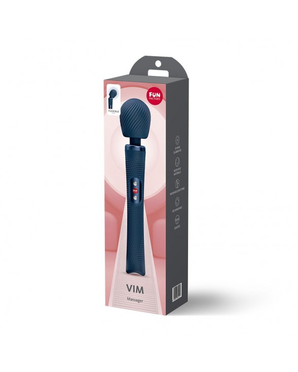 Вібромасажер Fun Factory VIM Vibrating Wand Nightblue, суперпотужний - 6