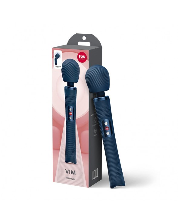 Вібромасажер Fun Factory VIM Vibrating Wand Nightblue, суперпотужний - 5