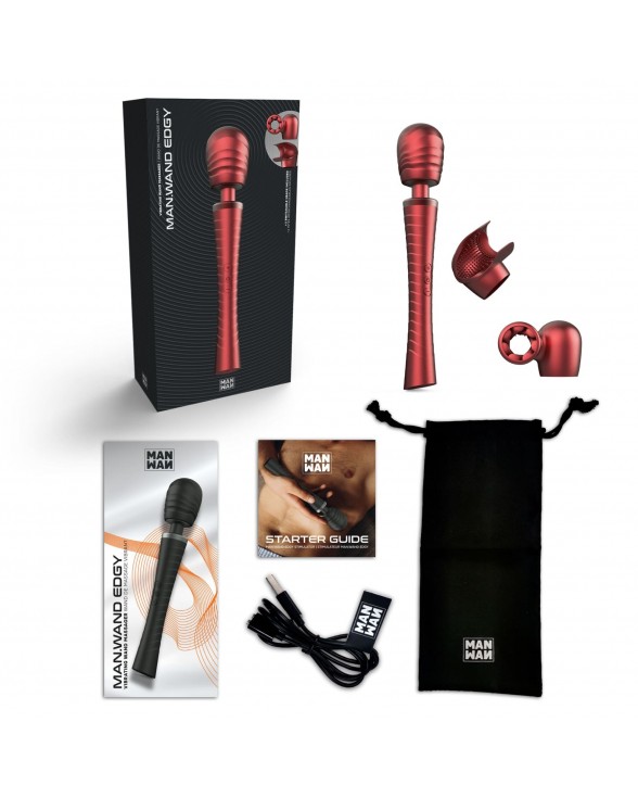 Вібромасажер MAN.WAND EDGY Velvet Red - 4