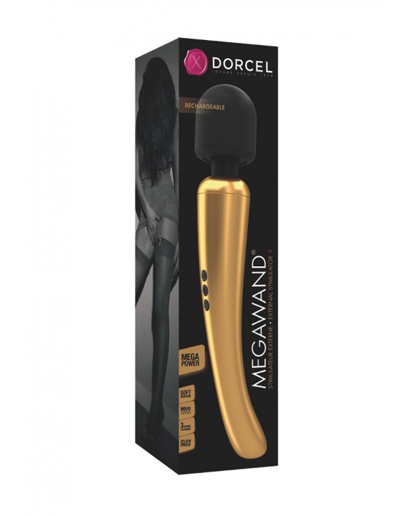 Потужний вібромасажер Dorcel Megawand Gold який перезаряджається - 3