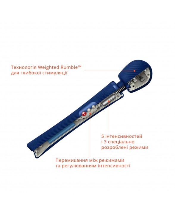 Вібромасажер Fun Factory VIM Vibrating Wand midnight blue - 4