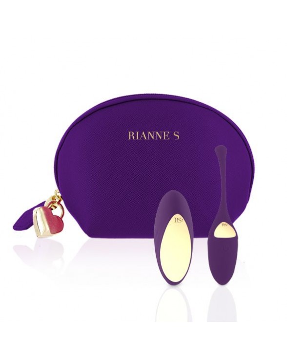 Виброяйцо Rianne S: Pulsy Playball Deep Purple с вибровочным пультом ДУ