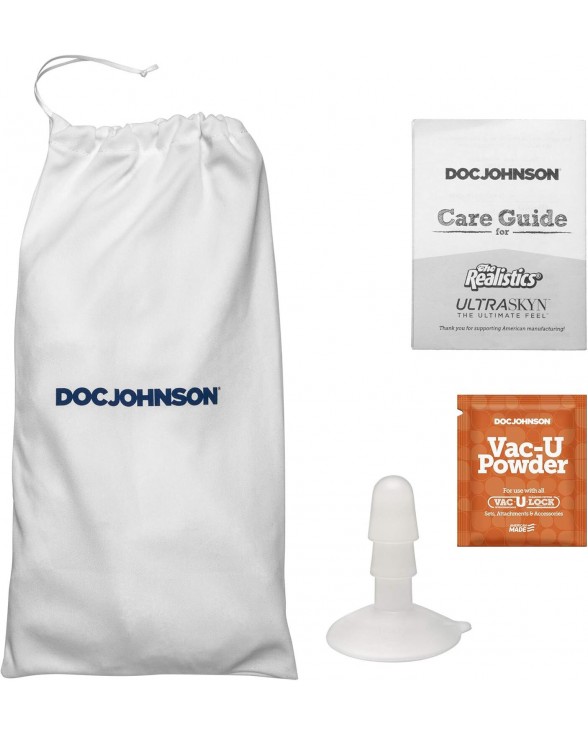 Фалоімітатор, що кінчає Doc Johnson The Realistic Cock ULTRASKYN - Squirting 9,5 Inch Chocolate - 6