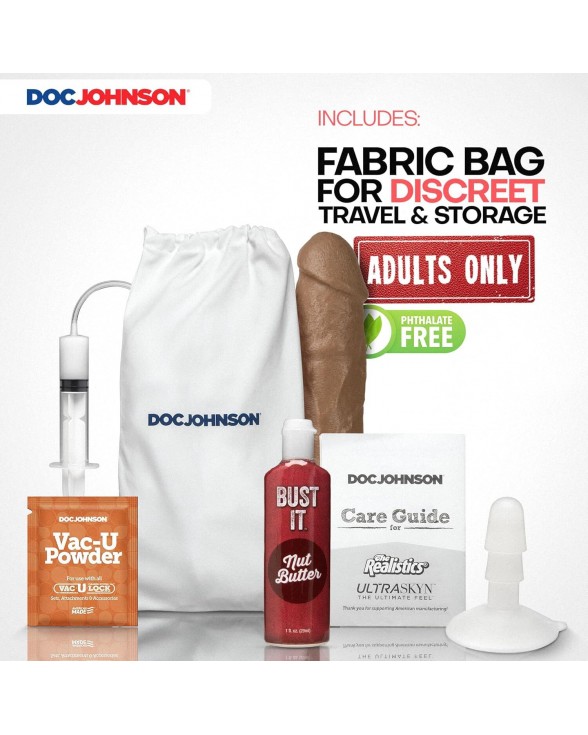 Фалоімітатор, що кінчає Doc Johnson The Realistic Cock ULTRASKYN - Squirting 9,5 Inch Caramel - 3