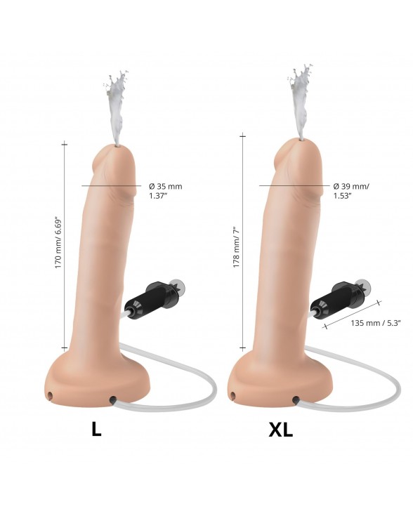 Фаллоимитатор, заканчивающий Strap-On-Me Squirting Cum Dildo Realistic Flash, диам. 3,9 см - 2