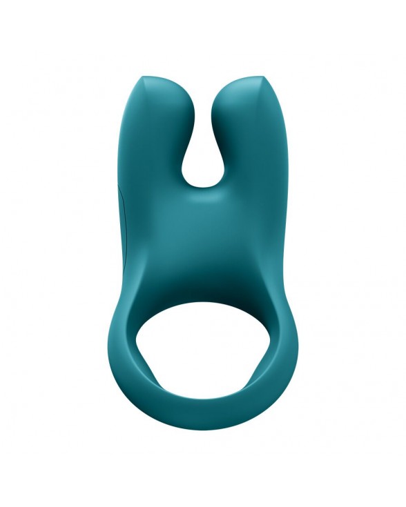 Эрекционное виброкольцо с двойной стимуляцией клитора Fun Factory CLASSIC Bottle Green - 3