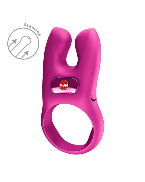 Ерекційне віброкільце з подвійною стимуляцією клітора Fun Factory NŌS CLASSIC Magenta - 4