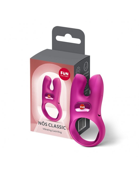 Ерекційне віброкільце з подвійною стимуляцією клітора Fun Factory NŌS CLASSIC Magenta - 6